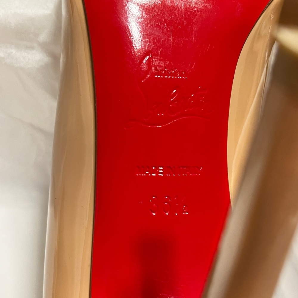 Christian Louboutin Paris Fifille 100 Patent Nude - Picture 8 of 10